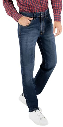 Club of Comfort - Herren Hose Henry 6516 - blau (gewaschen) Größe: 34/32