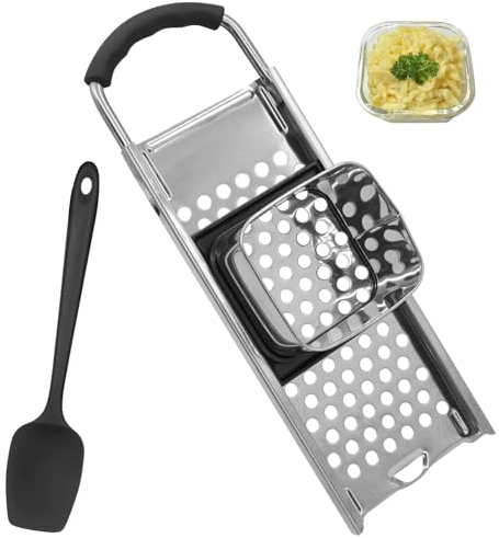 ZephyrCraft Spaetzle Maker, In Acciaio Inox Spaetzle Make Pasta Maker Noodle Dumpling Maker Kitchen Pasta Cooking Tool con Spintori di Sicurezza e Manico in Gomma