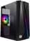 Vibox VTX-1 Boîtier de jeu PC ATX, panneau latéral en verre trempé, ventilateur RVB de 120 mm, noir