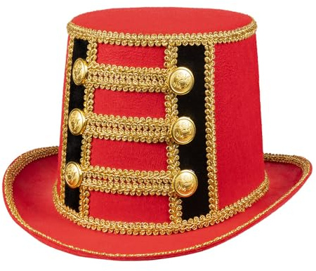 Boland - Sombrero de director de circo, sombrero de copa para disfraces de carnaval, festival, carnaval, fiesta temática, domador