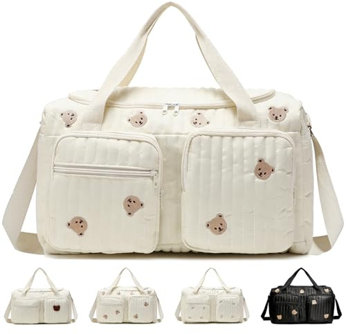 YOUYIKE Bolsa de Pañales de Viaje, Bolso para el Hospital, Bolsos de Fin de Semana para Mujer, Portátil y Ligero para Viajes, Camping, Hogar, Compras, Hospital