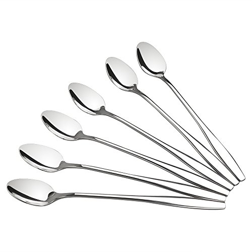 Gitany 12 Pezzi Cocktail Cucchiaio in Acciaio INOX, Cucchiaio da Bar, Cucchiai Lunghi, Cucchiaio Manico Lungo per Ghiaccio