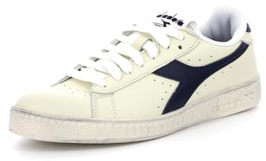Diadora Unisex Game L Low Waxed Sneaker, Weiß/Blau, 42 EU