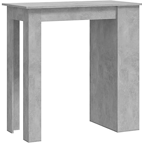 vidaXL Mesa Alta con Estante Bar Bistró Mostrador Centro Desayuno Cocina Comedor Salón Muebles Mobiliario de Almacenamiento Gris 102x50x103,5 cm