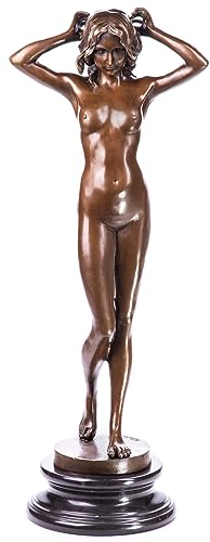 Fraunakt Brons jugendstil kvinna naken nude bronsfigur signerad 38 cm pab017 Palazzo exklusiv