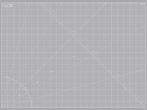 Elan Schneidematte A0 Grau, 5-lagige Schneidematte 90x120 Selbstheilend, Bastelunterlage Schnittfest A0, Cutting Mat 90x120, Schneideunterlage Basteln