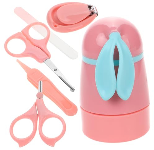 ibasenice Elektrische Babynagelfeile mit Nagelknipser und Feile für Neugeborene Sicherer Nageltrimmer für Junge Mädchen Inklusive Schere und Pinzette Pflege