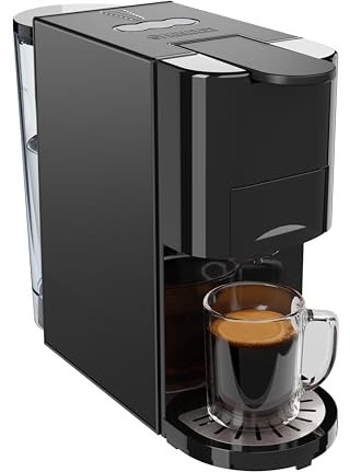 Princess Máquina multicápsula, bomba italiana de 19 bares, depósito de agua de 800 ml, compatibilidad 4 en 1, 1450 W, compatible con Nespresso® y Dolce Gusto®, sin BPA, piezas desmontables, 249454