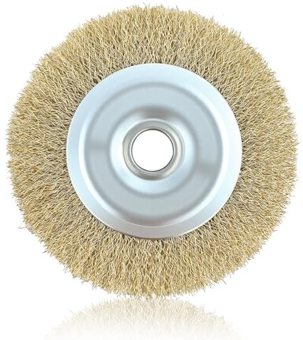 RAC814 Wire Brush Replacement for Ryobi Patio Cleaner Wire Wheel Brush with Arbor Hole for RY18PCA-0 OPC1800 OPC1815 EFB 400/401 More Cleaning Rust Joint Debris(115mm*16mm*10mm) (1pc)