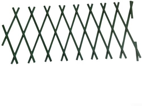 Treillis de jardin pour plantes grimpantes, 180 cm x 30 cm, treillis de jardin extensible pour clôtures, murs et jardinières, cadre de plantes pour clôture, abri de jardin mural (1 pièce)