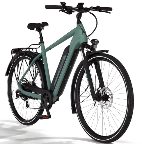 Fischer E-Bike Trekking Active Viator 2.1, Bicicleta eléctrica para Hombre y Mujer, RH 55, 459 WH, Motor Trasero 50 NM, 48 V