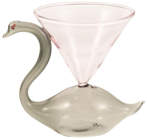 NUOBESTY Coupe à dessert en verre - Coupe à glace réutilisable et élégante en forme de cygne - Verres à dessert transparents pour pudding, vin, cocktails et boissons de fête, à la maison ou en