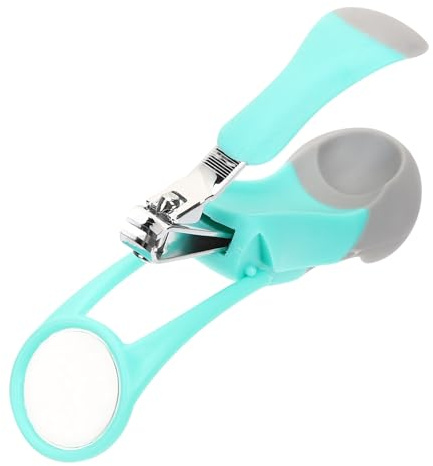 UKCOCO Cortaúñas para Bebés y Personas Mayores con Lupa Ajustable, Acero Inoxidable de Precisión, Lima de Uñas Integrada, Mango Ergonómico Antideslizante, Adecuado para Cuidado de Uñas