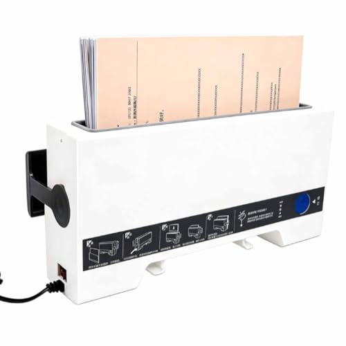 ZephPerton Encuadernadora Libros con Pegamento Caliente, Máquina De Encuadernación Térmica Eléctrica con Cubierta Antipolvo Abatible, Gran Capacidad para 280 Hojas, Modo Suspensión White