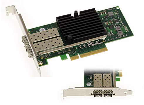 KALEA-INFORMATIQUE Tarjeta controladora PCIe LAN 10G SFP+ de 2 Puertos con chipset Intel JL82599ES - Adaptador de Red Ethernet de 10 GbE