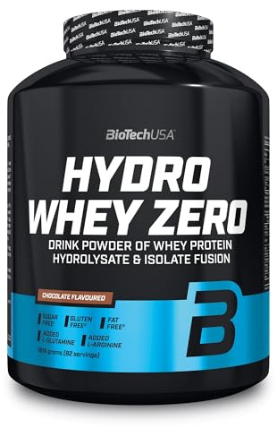 BioTechUSA Hydro Whey Zero | Glutenfri, sockerfri, fettfri | 80% proteininnehåll | Snabbt upptag | Vassleprotein komplex, 1.816 kg, Choklad