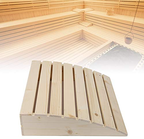 Jadpes Oreiller de Sauna en Bois, Oreiller de Salle de Sauna Confortable et Confortable Appuie-tête Sauna fournit des Accessoires pour Le Cou raide, la Douleur à l'épaule