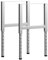 Tidyard Werkbankgestell Verstellbar 2 STK. Metallgestell Werkbank Gestell Werkstatttisch Arbeitstisch Werktisch Packtisch Metall 55x(69-95,5) cm Grau