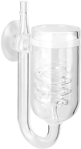 Tiardey Aquarium CO2 Diffusor Hochtransparenter Glasdiffusor Aquarium Kohlendioxid Reaktor Refiner Zerst?uber für Wasserpflanzen Tank