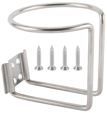 JNNJ Edelstahl Getränkehalter, Boot Ring Getränkehalter Edelstahl Ring Becherhalter, Auto Universeller Flaschenhalter, Für Bootsringe,Marine, Yacht, Kaffeebecherhalter