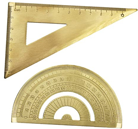 CAXUSD Righello Triangolare Goniometro 4.80In Strumento Di Misurazione Per Disegno Geometria Ufficio E Scuola Leggero E Portatile