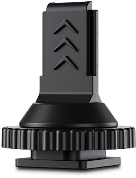 JJC Cold Shoe Screw Mount Adapter for DJI Mic 2 - Camera Hot Shoe Mounted, with 1/4-20 Tripod Thread