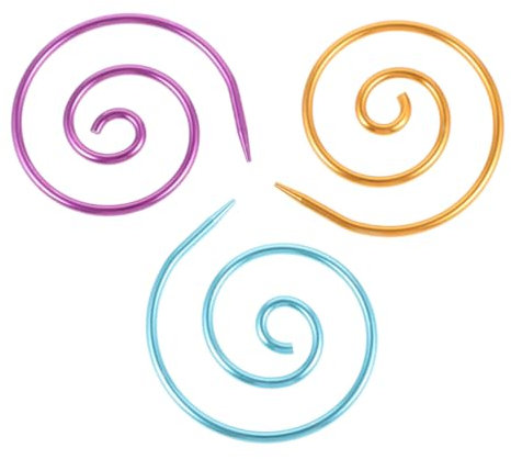 CORHAD Metal Circular Knitting Needles Cable Needles for Knitting Spiral Cable Set Shawl Pins Tools Supplies