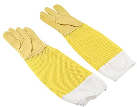 Lot de 2 gants d'apiculteur respirants - Gants d'apiculteur pour homme et femme - Gants d'apiculteur durables - Protection de sécurité - Matériau en maille respirante - Accessoire d'apiculture