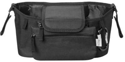 Nuby Baby Pushchair Organiser – Carabiner Hook | Spacious Design | Adjustable Straps | Removeable Pocket