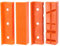 sourcing map 2set Magnetic Vise Jaws 4 Inch Magnet Plain Grooves & V-Grooves Soft Rubber Bench Jaw Pads Covers Multi-Purpose Protector for Woodworking Jewelry Making Plumbing, Orange
