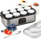IUokLU Yogurtera eléctrica de 1400 ml con 8 tarros de 180 ml Pantalla LED Control de Temperatura Constante fácil Limpieza yogurtera automática para Hacer en casa,