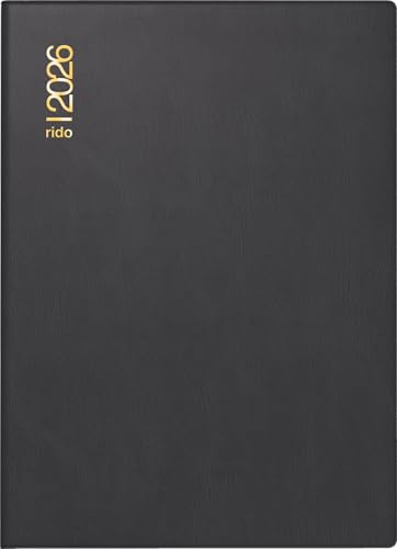 rido/idé fickkalender mod. Technik II 2026 | A6, plast, svart