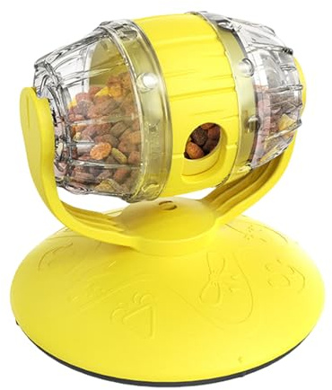 Distributeur de friandises pour chat, jouet interactif à alimentation lente, casse-croûte en forme de tonneau roulant, jouet pour chat pour jeu intérieur, soulagement de l'ennui pour chatons et chats