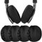 Geekria 2 Pairs Flex Fabric Headphone Covers (Product Safety Certified), Washable & Stretchable Sanitary Ear Protectors for Over-Ear Headsets, Sweat-Resistant (Size M/Black)