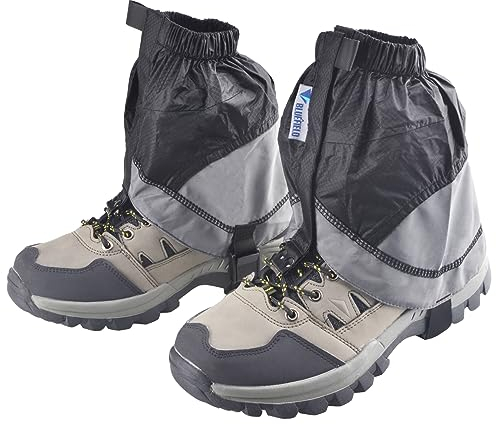 Azarxis Wandern Wasserdicht Gamaschen, Schnee Gaiters, Outdoor Gamaschen für Outdoor Klettern Damen und Herren (Schwarz - niedrig, Einzelgröße)