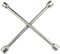 Aerzetix - Chiave di smontaggio ruote a croce 4 taglie 17x19x21x23mm - impronta 6 lati - lunghezza 355mm - in acciaio - C46642