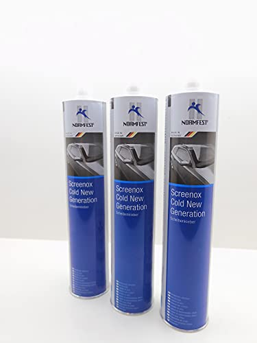 Normfest SCHEIBENKLEBER FRONTSCHEIBE WINDSCHUTZSCHEIBE KARTUSCHE SCREENOX Cold 300ML (3)