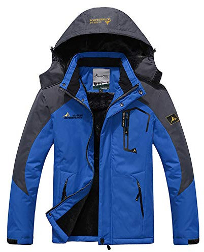 Winterjacke Herren Wasserdicht Warm Gefüttert Skijacke Winter Outdoorjacke belüftete und wasserdichte Jacke für Wanderungen und andere Outdoor-Aktivitäten L