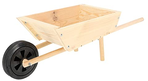 Esschert Design Brouette pour Enfant en Bois, 95,5 x 32,8 x 27,9 cm Marron