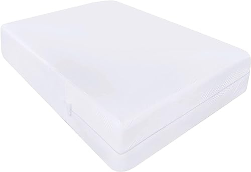 Utopia Bedding Matratzenbezug 80 x 200 x 30 cm Wasserdichter mit Reißverschluss, Oeko-TEX Zertifiziert, Matratzenschoner, White