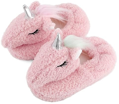 LACOFIA Pantuflas Peluche de Invierno para niña o niño Zapatillas de casa de Conejo