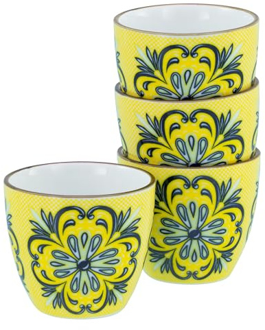 Creatable, 21891, Aladdin Series, 4-Piece Crockery Set for 4 People, Espresso Set Made of Stoneware, Dishwasher and Microwave Safe, Quality Production