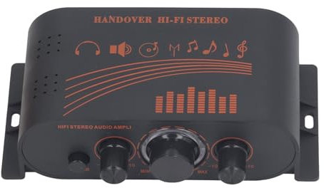 Mini Ampli, Amplificateur de Haut-parleur HiFi Amplificateur de Puissance 2 Canaux Mini 40 W DC12 V Son Stéréo Multifonctionnel Maison Voiture pour Haut-parleurs TV Téléphones