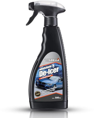 Visbella Windscreen de-icer for windscreen and windscreen wipers, extreme winter protection, melts ice and frost quickly, prevents re-freezing (-45°C, 500 ml)