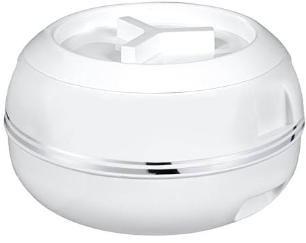 M1SS White 10000ml Large Insulated Hot Pot Casserole Hot & Cool Food Serving Dish with Lid Insulated Casserole – Double Wall, Stainless Steel, BPA-Free, with Locking Lid Best Gift Set for Moms