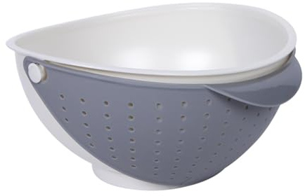 ycezw Scodella scolapasta, setaccio per verdure | Scolapasta da cucina con ciotola scolapiatti | Ciotola di scarico multifunzionale da cucina, cesto per il lavaggio delle verdure per alimenti e