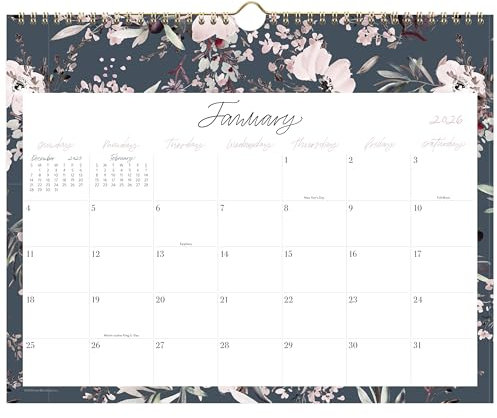 Cambridge 2026 Wall Calendar by Leah Bisch, Monthly, 15 x 12, Medium, Calista Floral (LB40-707-26)