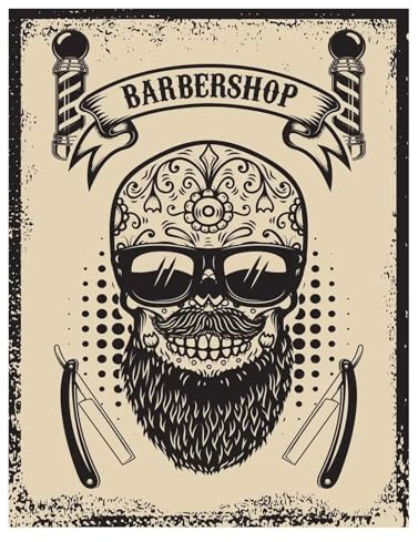 XENITE Cuadro sobre Lienzo Póster Vintage De Peluquería, Corte De Pelo, Afeitado De Barba, Arte, Impresión, Lienzo, Pintura, Arte De Pared, Imágenes, Decoración De Peluquería(I,40x60cm)