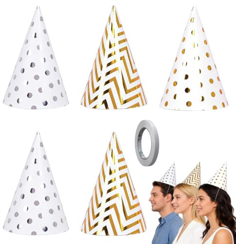 ROKZELT Cappellini Festa 30 Pezzi, Cappellini Compleanno Bambini, Cappellini Carta Colorati, Decorazioni Festa Compleanno, Trombette Party, Coroncina, per Adulti Ragazzi
