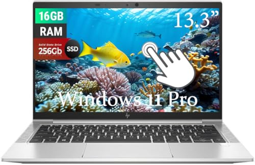 HP EliteBook 830 G8 Touchscreen Laptop Ordenador portátil, 13,3 FHD (1920 x 1080) Pantalla táctil, Intel Core i7-1185g7 3,0 GHz, SSD 256 GB, RAM de 16 GB, teclado QWERTY, Windows 11 Pro